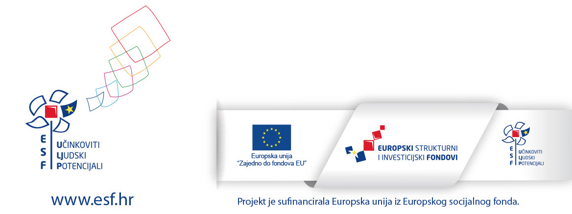 Projekt je sufinancirala Europska unija iz Europskog socijalnog fonda logo